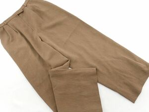 Leilian レリアン タック パンツ size11/茶 ■■ ☆ dba8 レディース