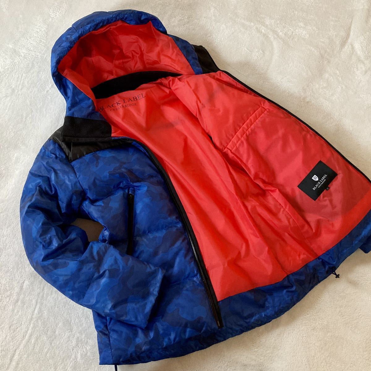 定価12◇FLO&CLO◇迷彩柄リアルファー付ダウンコート◇M-