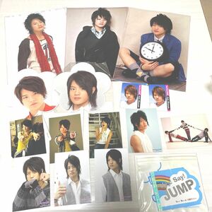 Hey!Sey!JUMP 岡本圭人　クリアファイル×3＋ミニうちわ×2＋写真×8＋カード×2＋メモ　合計16点セット