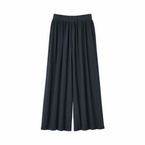 ◆ Muji Muji Cotton Rayon широкие брюки с черным органическим хлопковым талией карман коврик для анонимной доставки]