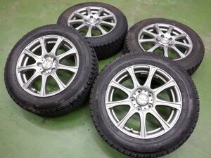 K 送料無料 美品 バリ山 16 5H114.3 6.5J+47 グッドイヤー アイスナビz 205/60R16 アコード ジェイド インスパイア ステップワゴン マツダ3