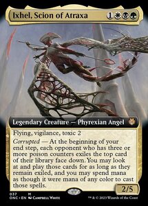 MTG ■金/英語版■ 《アトラクサの後継、イクセル/Ixhel, Scion of Atraxa》▲拡張アート▲ ファイレクシア：完全なる統一 統率者 ONC