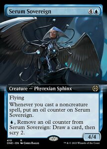 MTG ■青/英語版■《血清の君主/Serum Sovereign》▲拡張アート▲ ファイレクシア：完全なる統一 ONE