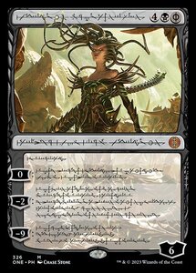 MTG ■黒/ファイレクシア語版■《裏切りの棘、ヴラスカ/Vraska, Betrayal's Sting》▲ショーケース▲ ファイレクシア：完全なる統一 ONE