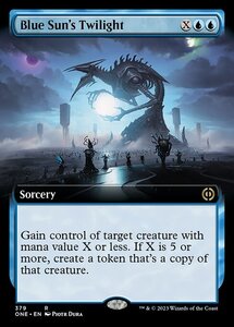 MTG ■青/英語版■《青の太陽の黄昏/Blue Sun's Twilight》▲拡張アート▲ ファイレクシア：完全なる統一 ONE