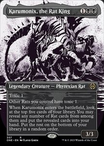 MTG ■黒/英語版■《ネズミの王、カルモニクス/Karumonix, the Rat King》★ショーケースFOIL★ ファイレクシア：完全なる統一 ONE