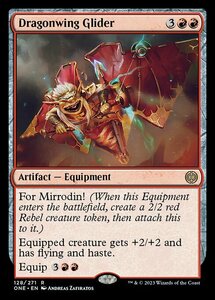 MTG ■赤/英語版■ 《竜翼の滑空者/Dragonwing Glider》★FOIL★ ファイレクシア：完全なる統一 ONE