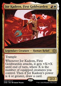 MTG ■金/英語版■ 《最初の黄金守護、ジョー・カディーン/Jor Kadeen, First Goldwarden》★FOIL★ ファイレクシア：完全なる統一 ONE