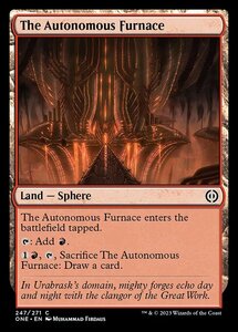 MTG ■土地/英語版■ 《自律焼炉/The Autonomous Furnace》★FOIL★ ファイレクシア：完全なる統一 ONE