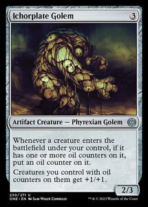 MTG ■無/英語版■ 《胆液板のゴーレム/Ichorplate Golem》★FOIL★ ファイレクシア：完全なる統一 ONE