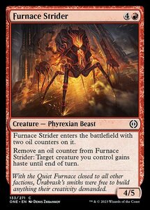 MTG ■赤/英語版■ 《焼炉の徘徊者/Furnace Strider》★FOIL★ ファイレクシア：完全なる統一 ONE