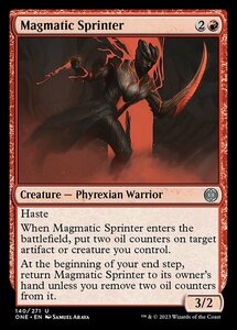 MTG ■赤/英語版■ 《マグマの疾走者/Magmatic Sprinter》★FOIL★ ファイレクシア：完全なる統一 ONE