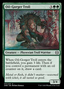 MTG ■緑/英語版■ 《油喰らいのトロール/Oil-Gorger Troll》★FOIL★ ファイレクシア：完全なる統一 ONE