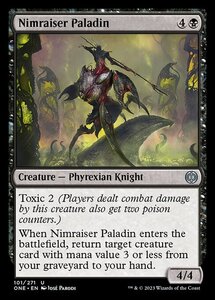 MTG ■黒/英語版■ 《屍賊起こしの聖騎士/Nimraiser Paladin》★FOIL★ ファイレクシア：完全なる統一 ONE