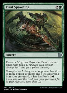 MTG ■緑/英語版■ 《病毒の繁殖/Viral Spawning》★FOIL★ ファイレクシア：完全なる統一 ONE