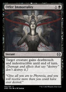 MTG ■黒/英語版■ 《不死性の提供/Offer Immortality》★FOIL★ ファイレクシア：完全なる統一 ONE