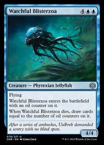 MTG ■青/英語版■ 《用心深いブリスタゾア/Watchful Blisterzoa》★FOIL★ ファイレクシア：完全なる統一 ONE