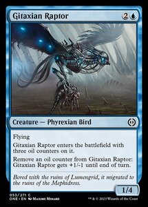 MTG ■青/英語版■ 《ギタクシア派の猛禽/Gitaxian Raptor》★FOIL★ ファイレクシア：完全なる統一 ONE