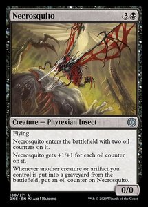 MTG ■黒/英語版■ 《屍蚊/Necrosquito》★FOIL★ ファイレクシア：完全なる統一 ONE