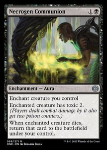 MTG ■黒/英語版■ 《屍気の拝領/Necrogen Communion》★FOIL★ ファイレクシア：完全なる統一 ONE