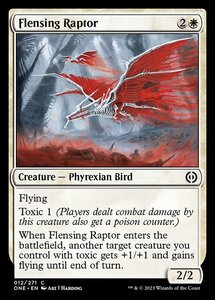 MTG ■白/英語版■ 《肉剥ぎの猛禽/Flensing Raptor》★FOIL★ ファイレクシア：完全なる統一 ONE