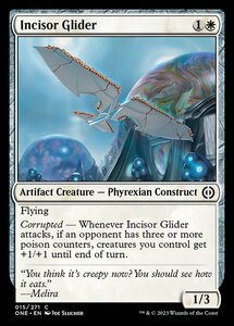 MTG ■白/英語版■ 《切歯の滑空機/Incisor Glider》★FOIL★ ファイレクシア：完全なる統一 ONE