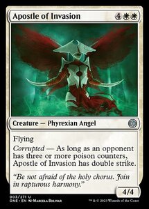 MTG ■白/英語版■ 《侵略の使徒/Apostle of Invasion》★FOIL★ ファイレクシア：完全なる統一 ONE