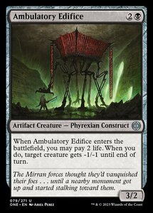 MTG ■黒/英語版■ 《歩行型建造物/Ambulatory Edifice》★FOIL★ ファイレクシア：完全なる統一 ONE