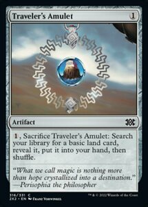 MTG ■無/英語版■ 《旅行者の護符/Traveler's Amulet》★FOIL★ ダブルマスターズ2022 2X2