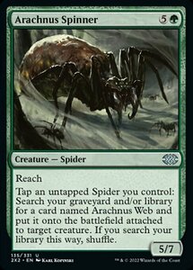 MTG ■緑/英語版■ 《アラクナスの紡ぎ手/Arachnus Spinner》★FOIL★ ダブルマスターズ2022 2X2