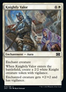 MTG ■白/英語版■ 《騎士の勇気/Knightly Valor》★FOIL★ ダブルマスターズ2022 2X2