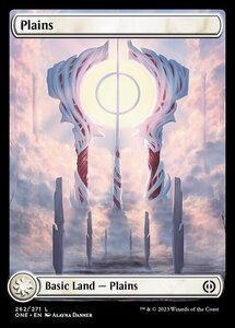 MTG ■土地/英語版■ 《平地/Plains》★FOIL★ ファイレクシア：完全なる統一 ONE