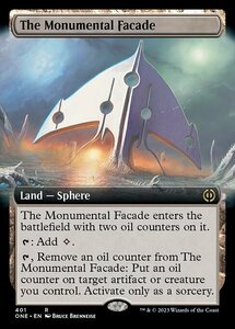 MTG ■土地/英語版■《記念ファサード/The Monumental Facade》★拡張FOIL★ ファイレクシア：完全なる統一 ONE