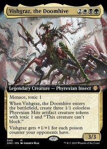 MTG ■金/英語版■ 《破滅の巣、ヴィシュグラズ/Vishgraz, the Doomhive》★拡張アートFOIL★ ファイレクシア：完全なる統一 統率者 ONC