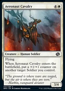 MTG ■白/英語版■ 《飛空士の騎兵部隊/Aeronaut Cavalry》★FOIL★ 兄弟戦争 BRO