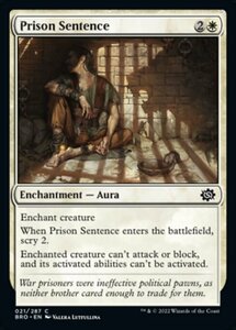 MTG ■白/英語版■ 《服役/Prison Sentence》★FOIL★ 兄弟戦争 BRO