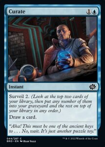 MTG ■青/英語版■ 《情報収集/Curate》★FOIL★ 兄弟戦争 BRO