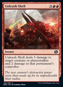 MTG ■赤/英語版■ 《拡散砲/Unleash Shell》★FOIL★ 兄弟戦争 BRO