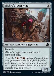 MTG ■無/英語版■ 《ミシュラの巨大戦車/Mishra's Juggernaut》★FOIL★ 兄弟戦争 BRO