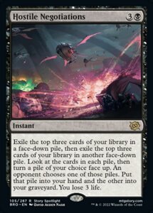 MTG ■黒/英語版■ 《敵意ある交渉/Hostile Negotiations》★FOIL★ 兄弟戦争 BRO