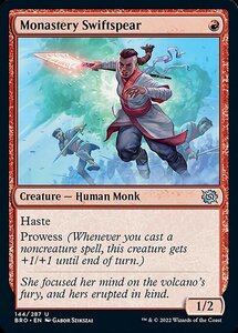 MTG ■赤/英語版■ 《僧院の速槍/Monastery Swiftspear》★FOIL★ 兄弟戦争 BRO