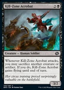 MTG ■黒/英語版■ 《殺戮領域の軽業師/Kill-Zone Acrobat》★FOIL★ 兄弟戦争 BRO