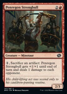 MTG ■赤/英語版■ 《ペンレゴンの剛牛/Penregon Strongbull》★FOIL★ 兄弟戦争 BRO