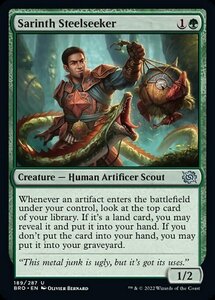 MTG ■緑/英語版■ 《サリンスの鋼探し/Sarinth Steelseeker》★FOIL★ 兄弟戦争 BRO