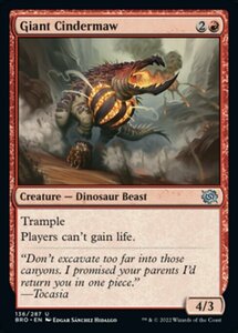 MTG ■赤/英語版■ 《巨大焦がし大口/Giant Cindermaw》★FOIL★ 兄弟戦争 BRO