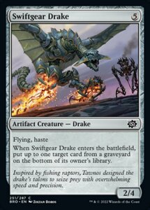 MTG ■無/英語版■ 《速歯車のドレイク/Swiftgear Drake》★FOIL★ 兄弟戦争 BRO