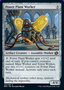 MTG ■無/英語版■ 《魔力炉の作業員/Power Plant Worker》★FOIL★ 兄弟戦争 BRO