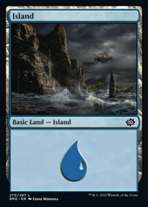 MTG ■土地/英語版■ 《島/Island》★FOIL★ 兄弟戦争 BRO