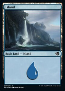 MTG ■土地/英語版■ 《島/Island》★FOIL★ 兄弟戦争 BRO