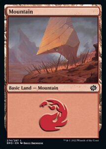 MTG ■土地/英語版■ 《山/Mountain》★FOIL★ 兄弟戦争 BRO